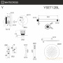 система для душа скрытого монтажа whitecross y yset12bl, черный мат