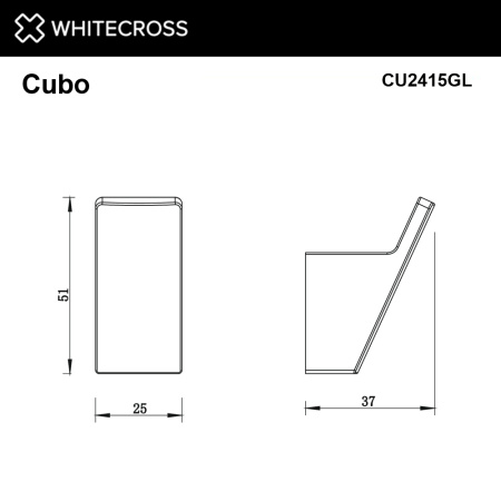 крючок whitecross cubo cu2415gl, золото