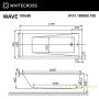 ванна whitecross wave 180x80 "soft", 0101.180080.100.soft.gl, белый