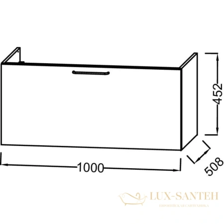 тумба jacob delafon odeon rive gauche eb2514-r6-g1c 100 см, белый глянец