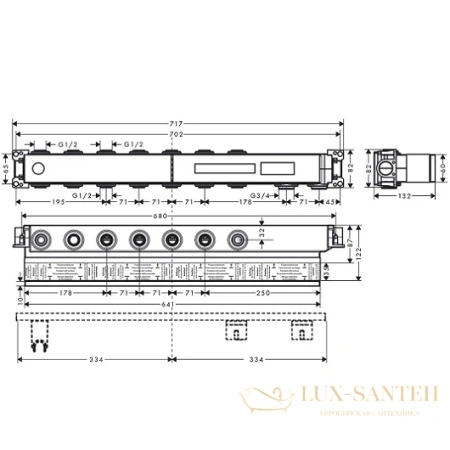 скрытая часть hansgrohe rainselect 15313180