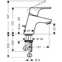 смеситель для раковины hansgrohe focus 31132000, хром