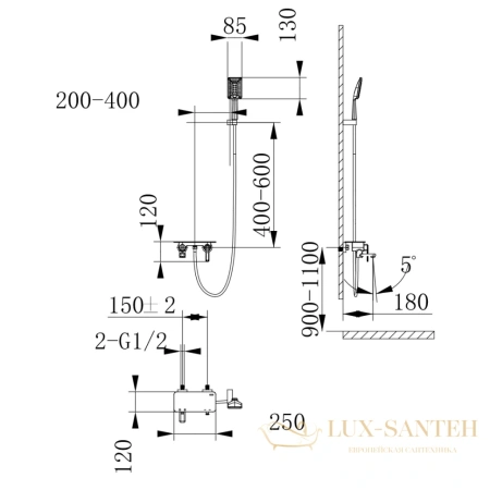 смеситель lemark mista lm6414wg для ванны с поворотным изливом, белый/золото