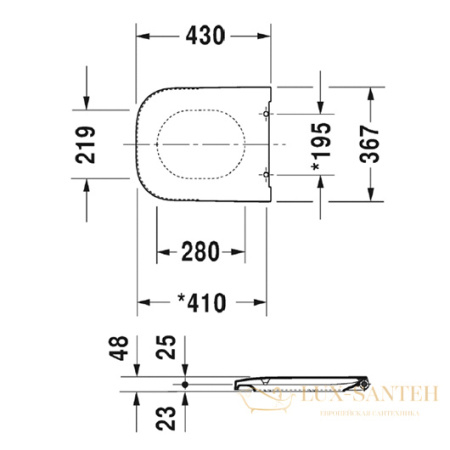 сиденье duravit happy d.2 0064591300 для унитаза с крышкой softclose, антрацит