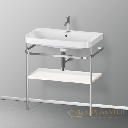 раковина с консолью duravit happy d.2 plus hp4837o2222 775х490х851 мм полка белая глянцевая, белый