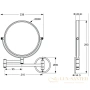 косметическое зеркало ideal standard iom a9111aa x3, хром