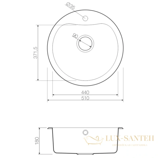 кухонная мойка omoikiri saroma 51-1-ab 4993048, латунь