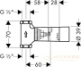 скрытая часть запорного вентиля hansgrohe 15973180 (шпиндельная) 1/2
