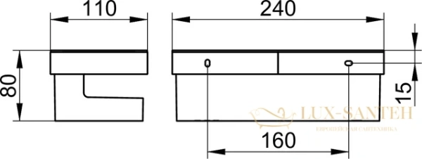 полка keuco collection moll 12758010001 хром, антрацит