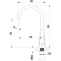 смеситель для кухни lemark unit lm4555c с высоким поворотным изливом, хром