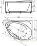 акриловая ванна aquatek альтаир 160х120 (правая, с фронтальным экраном, без гидромассажа) alt160-0000047