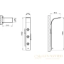 душевая панель vitra system-06 a45808, алюминий