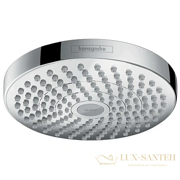 верхний душ hansgrohe croma select s 180 2jet ecosmart 9 л/мин хром-белый 26523400