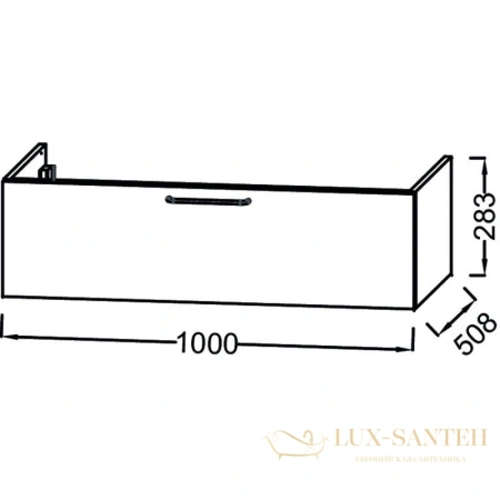 тумба jacob delafon odeon rive gauche eb2516-r7-e10 100 см, квебекский дуб