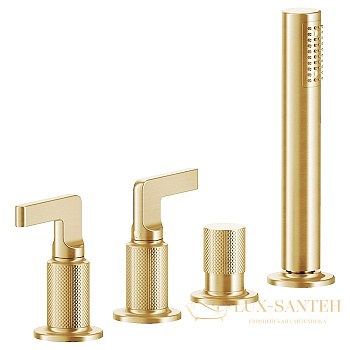 смеситель gessi inciso 58043.246 на борт ванны, gold pvd