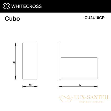 крючок whitecross cubo cu2410cp, медь