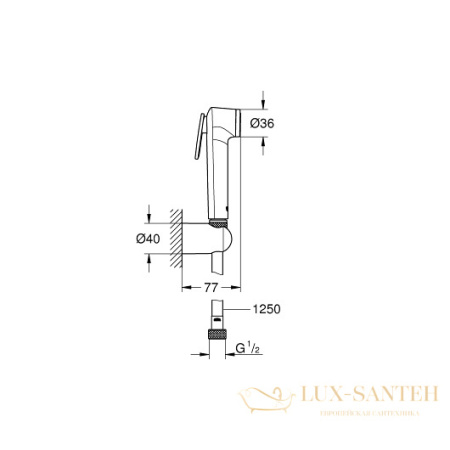 гигиенический набор grohe tempesta-f trigger spray 30 26354000, хром