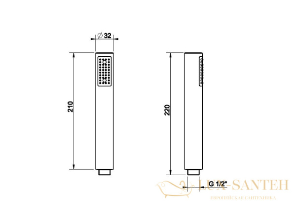 ручной душ gessi 14372.149, нержавеющая сталь шлифованная