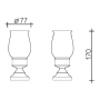 стакан schein saine chrome 7053013, хром