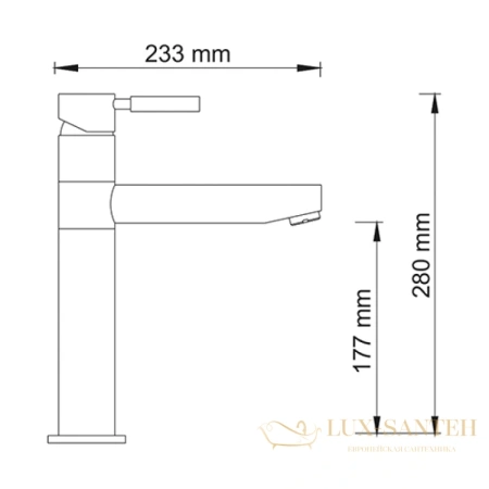 смеситель wasserkraft main 4107 для кухни, хром