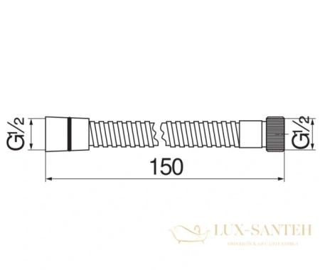 шланг для душа nobili 1,5м, ad135/5br