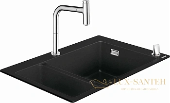 кухонная мойка с встроенным смесителем hansgrohe c51-f635-09 77x51 43220000