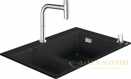 кухонная мойка с встроенным смесителем hansgrohe c51-f635-09 77x51 43220000