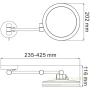 косметическое зеркало wasserkraft k-1004 x 6, хром