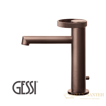 смеситель gessi anello 63301 708 для раковины, copper brushed pvd