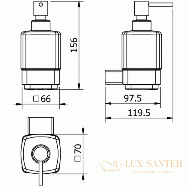 дозатор langberger vico 11321a, хром