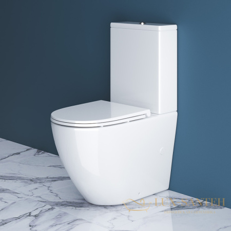 унитаз компакт belbagno sfera-r bb2141cpr/bb870sc без бачка с сиденьем микролифт, белый