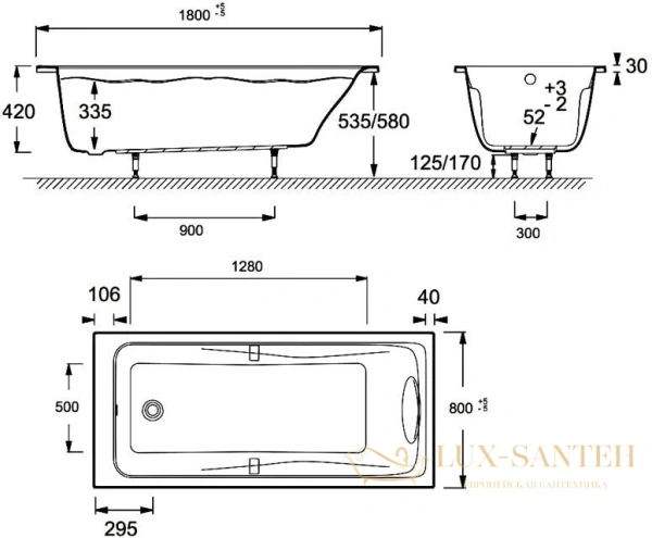 акриловая ванна jacob delafon odeon up 180x80 e6048ru-00