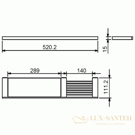 мыльница langberger vico 31060c 52,2 см с полочкой, хром