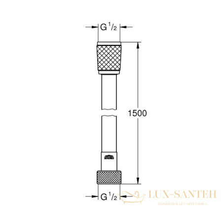 душевой шланг grohe relexaflex 28151002 1500 мм, хром