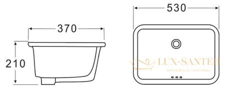 раковина belbagno bb1006 53 см, белый