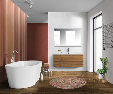 тумба под раковину belbagno albano albano-1200-2c-so-rr 120 см подвесная, rovere rustico