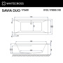 ванна whitecross savia duo 170x80 акрил, 0103.170080.100, белый