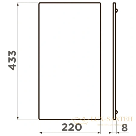 разделочная доска 43,3x22x0,8 см omoikiri cb-sintesi-m-wd 4999097 43,3x22x0,8 см, дерево