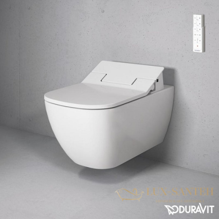 чаша подвесного безободкового унитаза duravit happy d.2 2550590000 rimless для крышки-биде sensowash, белый