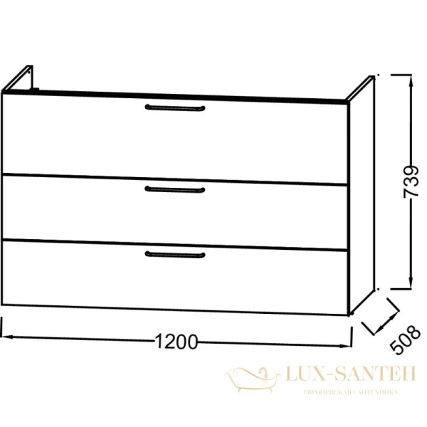 тумба jacob delafon odeon rive gauche eb2535-r8-n14 120 см, серый антрацит