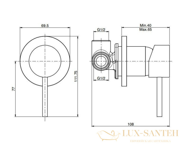 смеситель для душа встраиваемый fima carlo frattini spillo steel, f3073n1inox, в комплекте с внутренней частью, inox