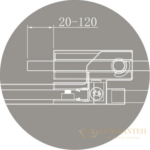 душевой уголок cezares slider-ah-1 slider-ah-1-90-70/80-c-nero 70-80x89,5 см, стекло прозрачное