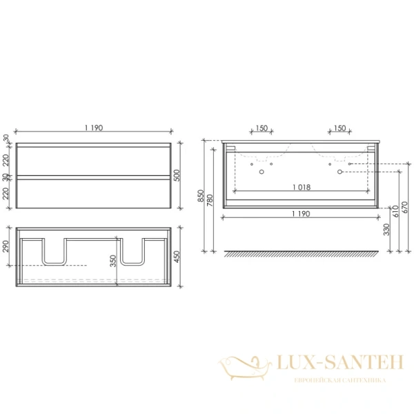 тумба sancos cento cn120-2w 119 см, белый глянец