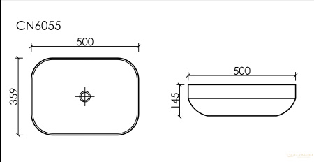 умывальник чаша накладная овальная белый, ceramica nova element 500*359*145мм cn6055