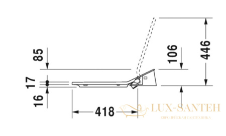 сиденье-биде duravit sensowash® slim для унитазов (254459/256359/252859/252959/216959/253359/212959/222659), 611000002304300, белый хром