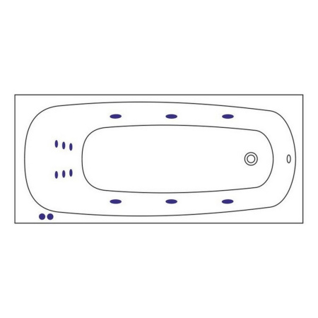 ванна whitecross layla 180x80 "line", 0102.180080.100.line.cr, белый