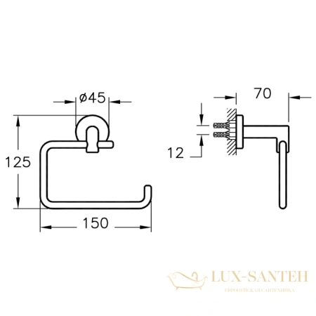 бумагодержатель vitra minimax s a44796, хром