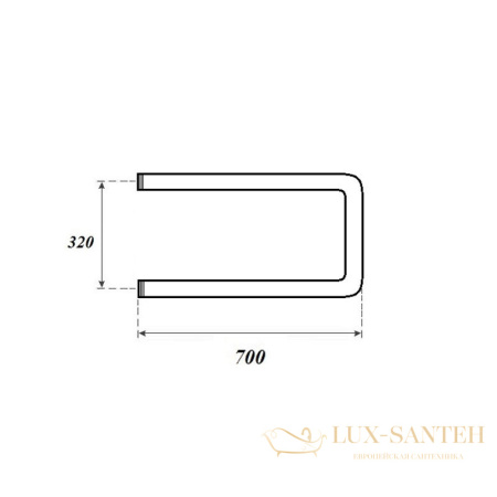 полотенцесушитель 320x700 водяной point pn35337 п-образный (1"), хром