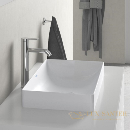 раковина встраиваемая сверху duravit durasquare 2355600000 600х345 мм, белый