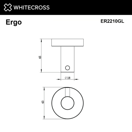 крючок whitecross ergo er2210gl, золото